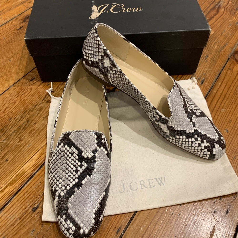 JCrew leather smoking flats/loafers size 8